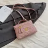 Bolso de Mano para Mujer de Comercio Exterior 2026, Bolso Pequeño Tipo Caja Acolchado Estilo Chanel, Bolso Cuadrado Pequeño Versátil de Moda para Hombro y Cruzado, Moderno