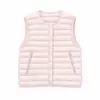 Chaleco de plumas para niños, estilo acanalado, perfecto para uniformes escolares, un imprescindible para los más pequeños, unisex, relleno 90% de plumas, nuevo estilo otoño/invierno