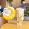 Globo de papel de aluminio con tema del Conejo de la Luna Festival de Medio Otoño Taza de té de leche Funda para muñeca Globo Pulsera Festival de Globos Evento de tienda Regalo pequeño