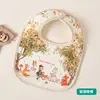 Babero Impermeable de Saliva en Forma de U, Resistente al Agua, Absorbente, No Humedece, Gasa para Bebé, Algodón Puro, Babero Clase A, Babero para Comer Infantil
