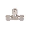 Marca Roke Transfronterizo Más Vendido Acero Inoxidable Ss316 Tubería Métrica 2-50mm Conector Intermedio de Tres Vías con Doble Virola