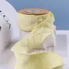 Fita de renda tramada com fio enrugado, laço de fita, acessórios de cabelo, material DIY, flor, embalagem de presente, fita de fio rabo de peixe