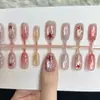 30 PiezasEstrella Roja de Cinco Puntas Uñas Portátiles Arte de Uñas Producto Terminado Uñas Pre-hechas Venta al por Mayor
