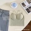 Comércio exterior sexy cruz beleza costas camisola sutiã sem fio com bojo peitoral envolto peito externo desgaste base tubo top