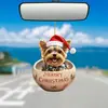 Navidad nuevo alce decoración árbol de Navidad transfronterizo acrílico plano coche espejo retrovisor colgante decoración para el hogar
