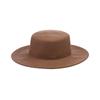 Sombrero plano de tweed de lana pura para mujer, estilo coreano, para otoño e invierno, estilo viajero al aire libre, de fieltro