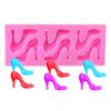 Zapatos de Tacón Alto para Mujer Molde de Silicona Fondant Chocolate Pastel Molde Decorativo DIY Molde para Hornear