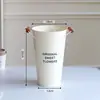 Cubo de Flores Estilo Nórdico para Uso Doméstico, Jarrón de Agua Profunda Grande para Floristas, Flores Frescas Hidropónicas, Cubo de Metal para Arreglo Floral de Sala de Estar
