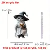 Bestseller transfronterizo serie de Halloween gato negro calabaza brujita juguetona y hombre gato colgante para coche de acrílico caricatura