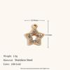 Europeu e Americano Transfronteiriço Venda Quente Moda Simples Aço Inoxidável Banhado a Ouro 14K Contas Octogonais Coloridas DIY Acessórios para Pingente
