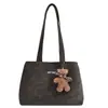 Bolso grande estilo universitario para mujer 2025 nueva moda versátil de un solo hombro simple para clase y desplazamientos bolso tote