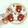 Acessórios de Boneca Urso de Pelúcia Desenho Animado Pingente Fofo Pelúcia Enrolada Olhos de Botão Bolsa de Boneca Pingente de Chaveiro