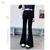 Pantalones Acampanados Elásticos para Niñas Primavera Otoño 2026 Nuevos Elegantes Ajustados Casuales para Niños Pantalones Skinny Negros para Niñas Grandes