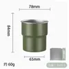 Taza para Enjuague Bucal 304 Pp Plástico Exterior Acero Interior Taza de Café Portátil Taza para Lavar Portátil Resistente a Caídas Taza Simple para Enjuague Bucal