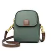 Bolsa Feminina de Couro Bovino de Primeira Camada Bolsa para Celular Bolsa Transversal Feminina de Couro Genuíno 2023 Nova Moda Multicompartimento Ombro Único Pequena Bolsa Tendência