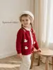 Cárdigan de Punto con Patrón de Champiñones 3D para Niños, Nuevo Abrigo de Algodón Clase A para Niñas Otoño/Invierno, Suave y Lindo Top para Bebé