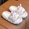 Pantuflas de Conejo para Niños y Padres Dibujo Animado Niñas Verano Interior y Exterior Antideslizantes Nuevo Estilo Sensación de Caminar sobre Heces Pantuflas Frescas
