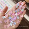 Decoraciones para Uñas Flor de Hielo Tallada en Cristal Suave Flor de Cinco Pétalos Transparente Tridimensional Accesorios de Flores Pequeñas de Resina para Uñas Color Mixto Venta al por Mayor