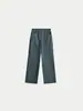 Calça Jeans Feminina Wide Leg Lavagem Retro Cintura Alta Perna Larga Solta Reta Emagrecedora Azul Escuro Casual Longa