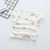 Camiseta de Manga Curta para Bebê, Estilo Verão Algodão Fino, Tops para Meninos e Meninas, Pijama Infantil, Roupas para Ar Condicionado, Roupas de Verão para Crianças, Categoria a