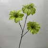 Flores artificiais de clematis de três cabeças estilo europeu, decorações de casamento, arranjos de corredor, expositores de chão, decoração de hotel e casa, flores de seda