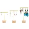 Soporte de Aretes en Forma de T de Hierro Artístico de Lujo Ligero para Uso en Casa, Organizador de Aretes de Escritorio, Organizador de Joyería, Soporte de Exhibición de Aretes