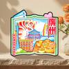 Imanes para Refrigerador de Guangzhou, Imanes Pequeños con Forma de Cintura, Isla de la Sal, Puente Guangji, Isla Sha Mian, Montaña Baiyun, Adhesivo por Detrás, Productos Culturales y Creativos de Tendencia Nacional