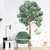 Gato Fofo Árvore de Plantas Fundo para Quarto Infantil Corredor de Sala de Aula de Jardim de Infância Adesivos à Prova d'Água Adesivos de Parede para Varanda