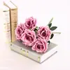 7 rosas, 7 ramos de rosas de diamante, flores artificiales para arreglos de boda, decoración de pared de flores, flores falsas, ramo de novia, arreglo floral