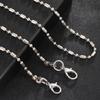 3.2 Cadena de Bambú para Cadenas de Equipaje, Cadena de Acero de Titanio que No se Desvanece para Bolso Cruzado, Cadena de Bambú con Perlas Moderna y Tendencia