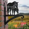 Venta Caliente Transfronteriza Colgador de Pared para Exteriores, Patio, Gancho, Maceta, Comedero para Pájaros, Linterna, Estante de Montaje en Pared, Colgador de Plantas de Metal Negro