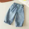 Pantalones Vaqueros Suaves de Color Sólido para Niños 2026 Nuevo Estilo Primavera y Otoño Niños y Niñas Estilo Coreano Pantalones de Pierna Recta Pantalones Largos Casuales para Bebé Elegantes