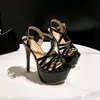 Zapatos de Mujer Huidong Transfronterizos Aliexpress Amazon Tacones de Aguja Pole Dance Tacones Altos Impresionantes Sandalias de Tacón Alto Plataforma Impermeable