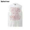 Camiseta sin mangas de estilo americano con letras de calle, verano, moderna, estilo nuevo, holgada, combinable con todo, chaleco para pareja