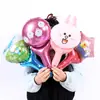 Globos personalizados de papel de aluminio de mano, artículos promocionales para eventos, palitos de mano, regalos para actividades de jardín de infantes, globos de papel de aluminio de dibujos animados al por mayor