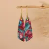 Estilo Étnico Geométrico Colorido Pingente Pinheiro Imperial Brincos Femininos Brincos Criativos