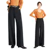 Pantalones de pierna ancha de cintura alta estilo minimalista para mujer, holgados, adelgazantes, con efecto de caída, pantalones casuales rectos, nueva colección de otoño