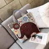 Bolsa de Lienzo para Transmisión en Vivo de Celebridad de Internet, Bolso de Hombro Simple Bordado de Moda, Bolso Tote Grande de Capacidad para Salidas de Mamá