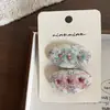Nuevos pasadores de pelo, horquillas, pinzas laterales y pinzas para flequillo infantiles con diseño de cuadros florales de encaje de colores