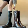 Botas Altas para Mujer 2026 Otoño/Invierno Nuevo Estilo Adelgazantes Botas Largas Hebilla Metálica Botas Ajustadas Botas de Montar de Caña Alta