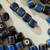 Jingdezhen Cerámica Joyería Accesorios Estudiante Femenina Joyería Original Suministro en Vivo Estilo Antiguo Puesto Koko Cilíndrico Agujero Grande