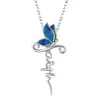 Nueva Joyería Transfronteriza Cadena para Clavícula de Verano Nicho Collar para Mujer Colgante de Mariposa de Alta Calidad Collar con Cruz para Mujer