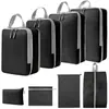 Bolsa de Compresión para Almacenamiento de Viaje Seleccionada Cuidadosamente Juego de 9 Piezas Bolsa Plegable de Almacenamiento para Equipaje de Viaje de Negocios Bolsa con Cordón para Zapatos Artículos de Tocador Maquillaje