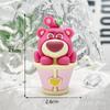 Nuevo llavero con colgante de oso de fresa, diseño de postre de dibujos animados, caja ciega de oso de fresa, llavero con colgante para bolso de pareja