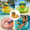Nuevo flotador inflable de PVC engrosado ecológico con lentejuelas de pato amarillo grande de dibujos animados transfronterizo para entretenimiento en la piscina, para adultos