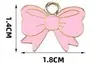 Pulseira, Brincos e Colar com Pingente de Laço Rosa com Efeito Gotejamento Estilo Ins Doce Feminino Coração Acessórios de Liga