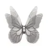 4,5cm camada dupla tridimensional tule borboleta acessórios diy adorno de cabeça hanfu materiais para fotografia decoração de presente para casa