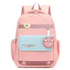 Nueva Mochila Escolar Impermeable con Protección de Columna Vertebral y Reducción de Carga para Niños de 1º a 6º Grado, Estilo Preppy, Gran Capacidad, para Niños y Niñas de Primaria