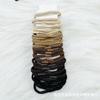 3 preto café cor sólida cilíndrico oito padrão gravata corda alta elástico faixa de cabelo elástico estudante simples cocar 2 yuan