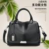 Bolso de Mujer Retro Simple Transfronterizo Europeo y Americano Bolso Grande Remache Cuero Aceitado Portátil de Un Solo Hombro Cruzado Bolso para Viajeros OL